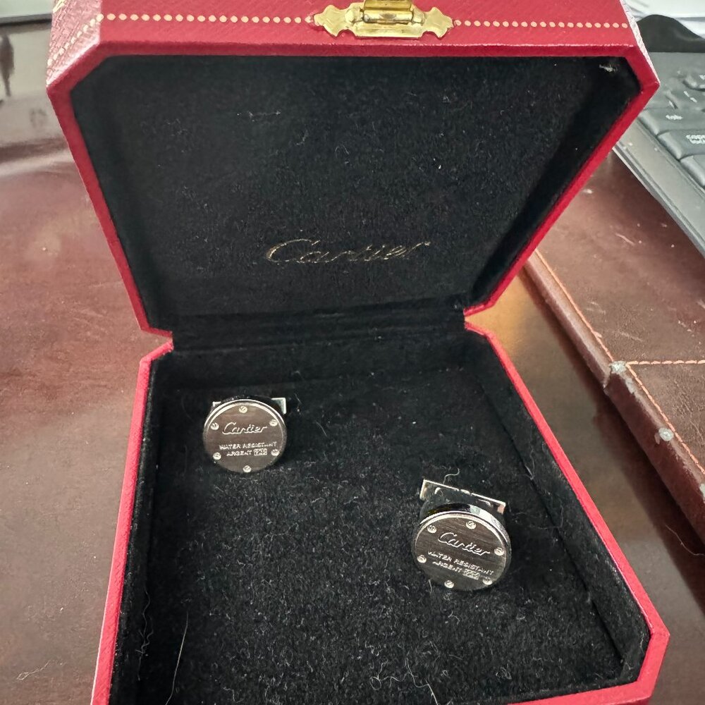 Cartier Water Resistant decor cufflinks